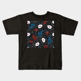 Flower Black Background Kids T-Shirt